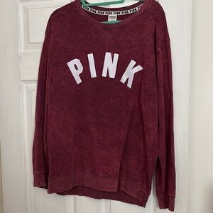PINK Victoria's Secret Burgundy Pullover